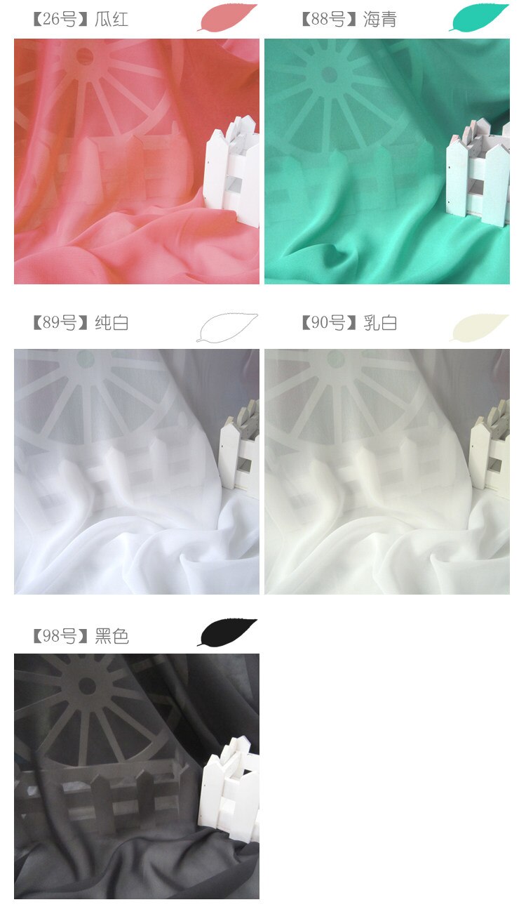 Chiffon georgette cloth fabric, transparent Wedding Lining Chiffon Yarn Clothes DIY Chiffon Fabric