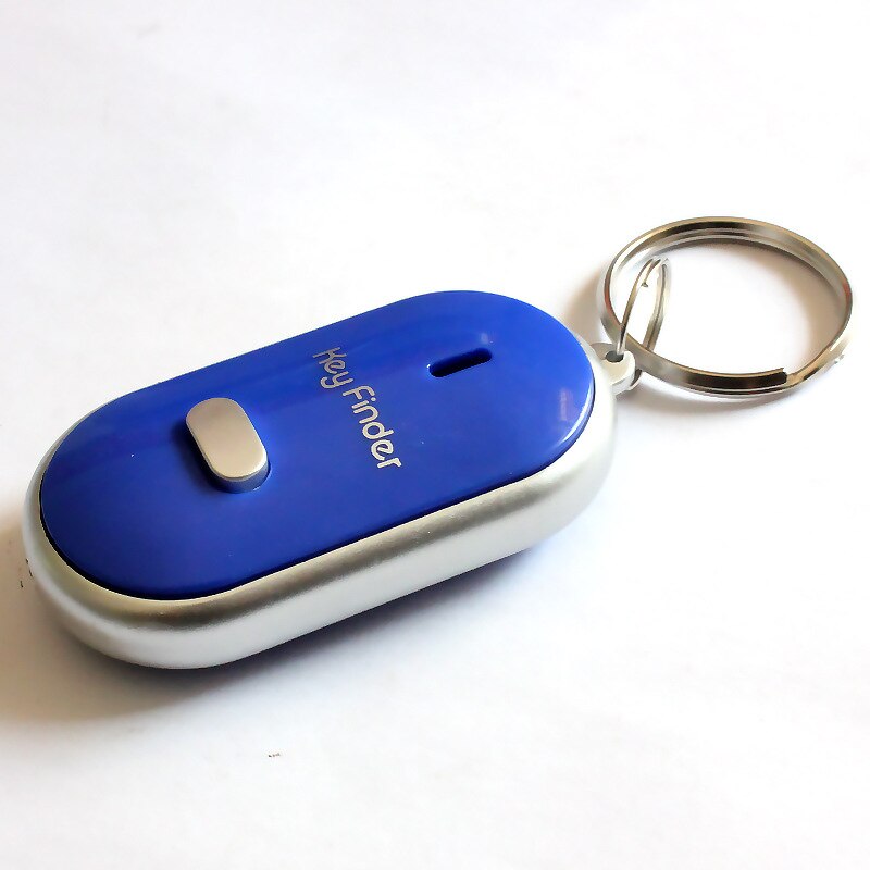 Le plus récent Mini sifflet clé trouveur clignotant bip à distance perdu enfants clé localisateur porte-clés enfant alarme rappel directe: Bleu
