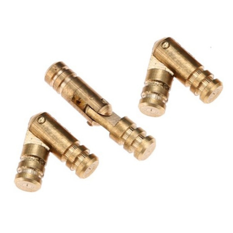 SHGO -40Pcs Brass Concealed Barrel Hinges Jewelry Wood Boxes Cabinet Invisible Furniture Hinge 4X20mm