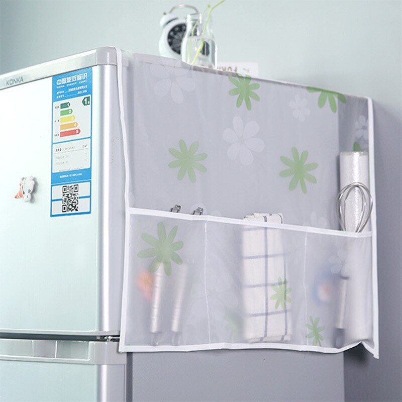 Funda para frigorífico, a prueba de agua, cubierta para nevera con bolsillo de almacenamiento, bolsa de almacenamiento, organizador colgante para el hogar o la cocina