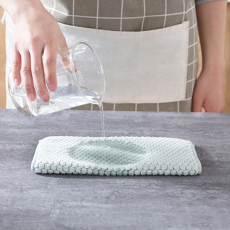 1/2pcs Household Glass Window Dishes Cleaning Cloth Kitchen Absorbent Dishcloth Cleaning Rags Kitchen Washing Towel Scouring Pad