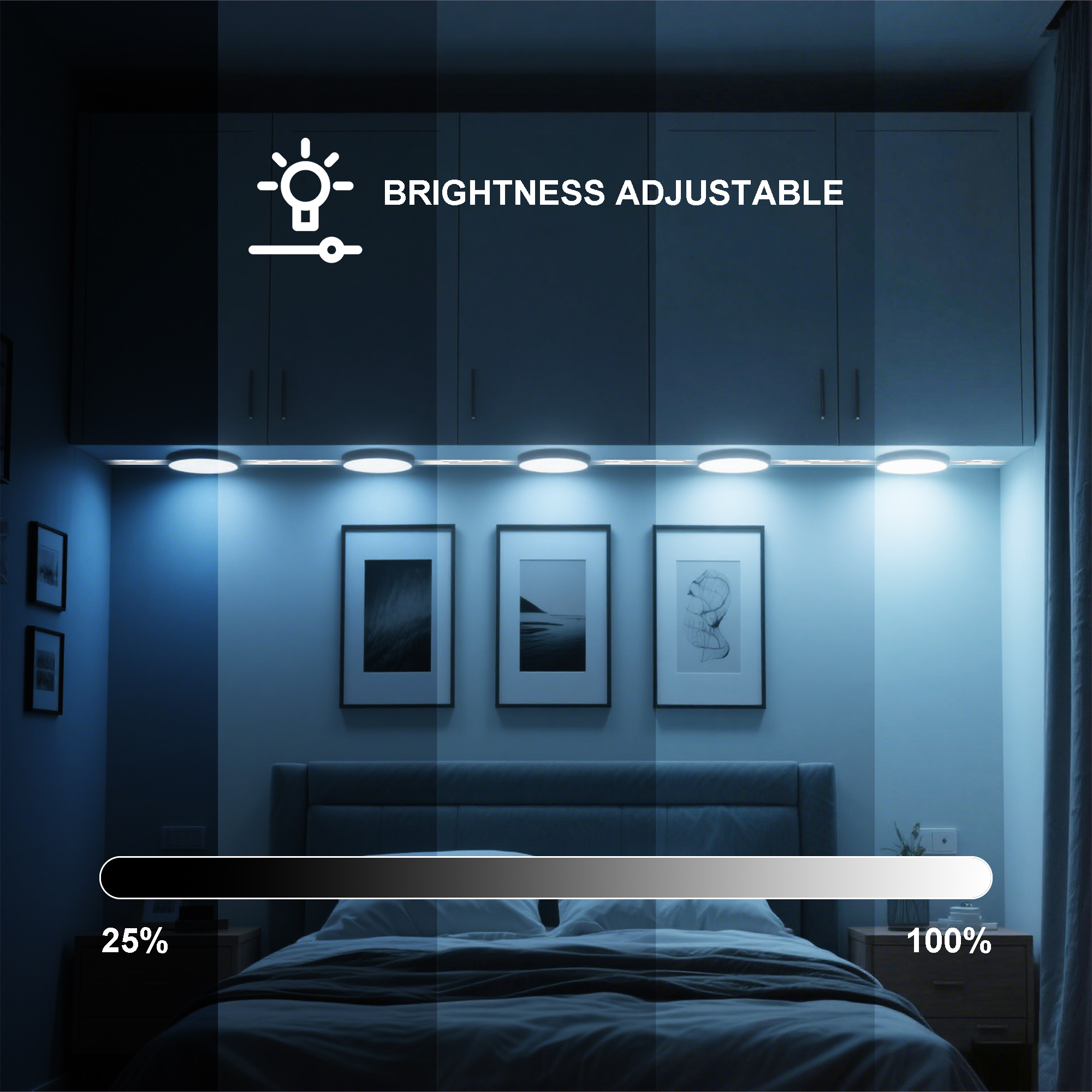 Kit rond en aluminium LED pour cuisine, lumière WiFi RGB, Alexa, Google Assistant, application avec télécommande RF 2.4G, synchronisation musicale, variable