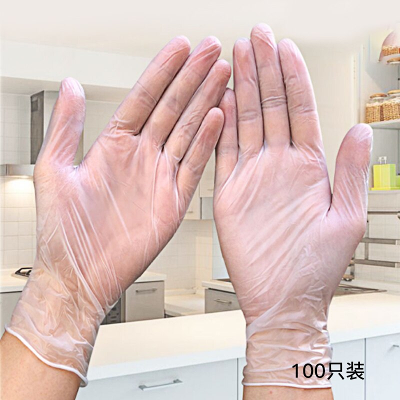 100Pcs/Box Hygiene Protective Disposable PVC Gloves for Kitchen Cooking Cleaning anti-virus Gloves