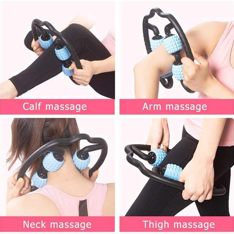 Roller Fitness Leg Master Foam Roller Leg Massage Machine 5 Wheels Ring Clip Leg Massager Muscle Massage Relaxation