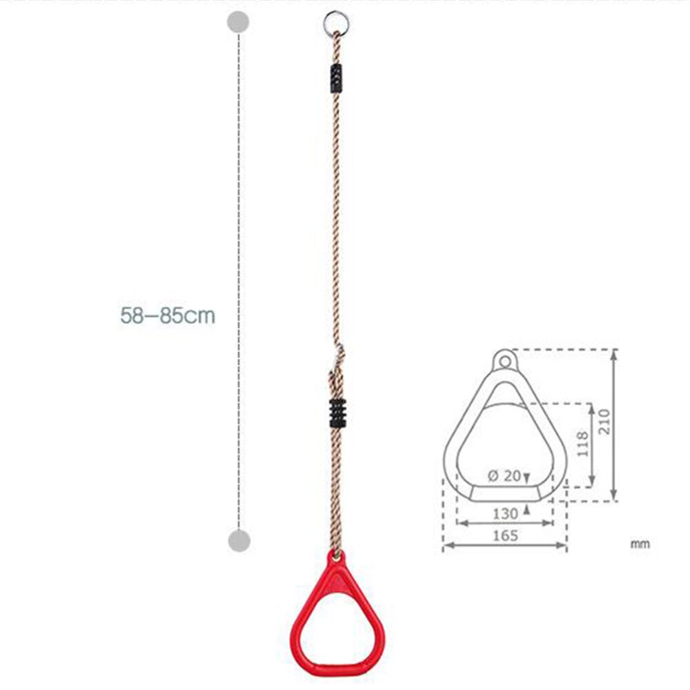 1 Pair Fitness Ring Children Gym Rings Excercise Tool for Pull-up Swings Bodyweight