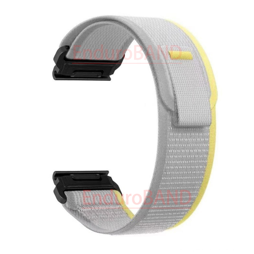 for Garmin fenix7 7X Nylon Watch strap Quick Release for 6X Pro Enduro Instinct Mk1 EPIX gen2 22 26mm Arm Strap: Black Yellow / 26mm