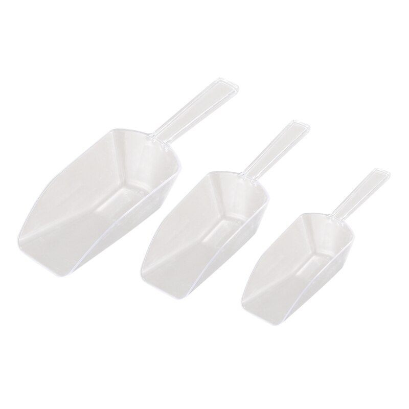 3 piece Pallet Ice scraper shape plastic scoop - Transparent: Default Title