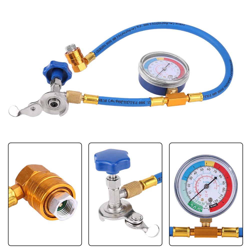 60cm R134a Refrigerant Measuring Hose Gauge Fluoride Tool Kit Car R134a Air Conditioning Pipe Auto Air-conditioning Accessories