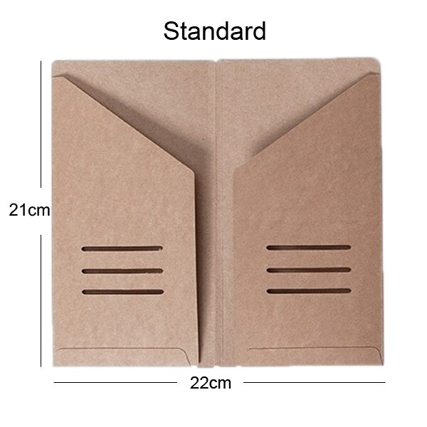 Traveler's Notebook Kraft Paper Pocker Business Card Holder Standard &amp; Passport Style File Folder: Standard