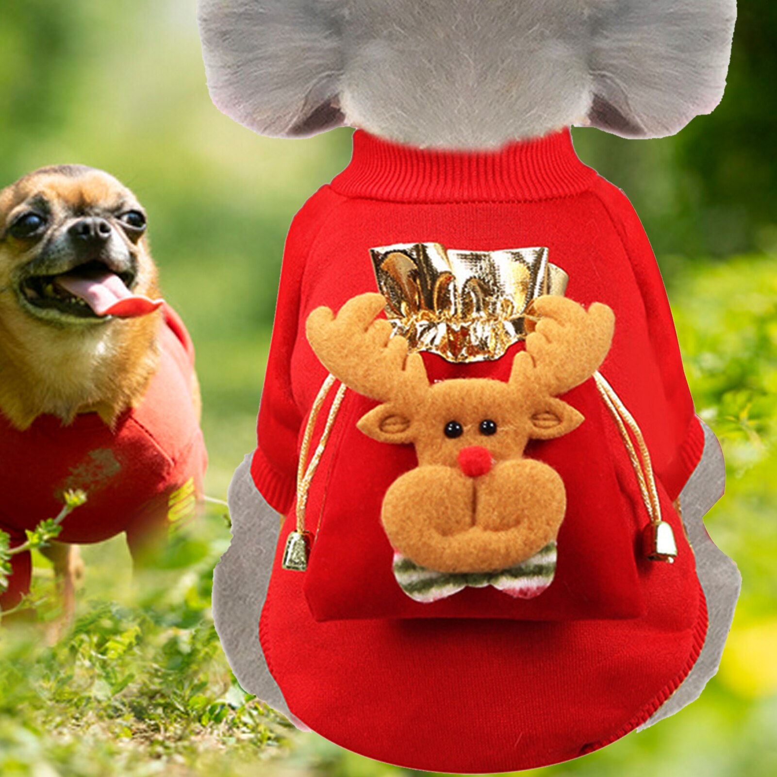 Noël chien vêtements hiver chien veste manteau chiot vêtements à capuche pour petit moyen chat chiens chiot Yorkshire tenue