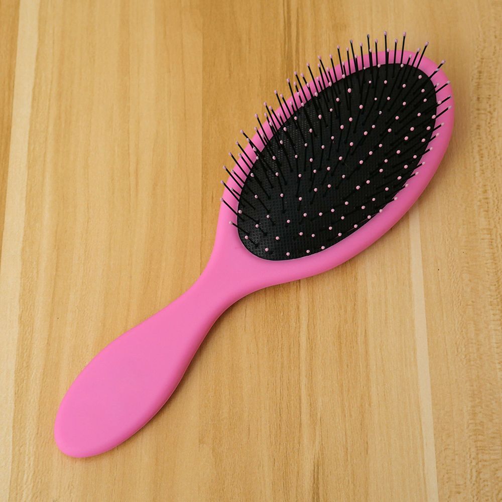 Peine desenredante de pelo para hombres y mujeres, cerdas húmedas y secas, mango de plástico, cepillos para el cabello, , 1 ud.: rose red