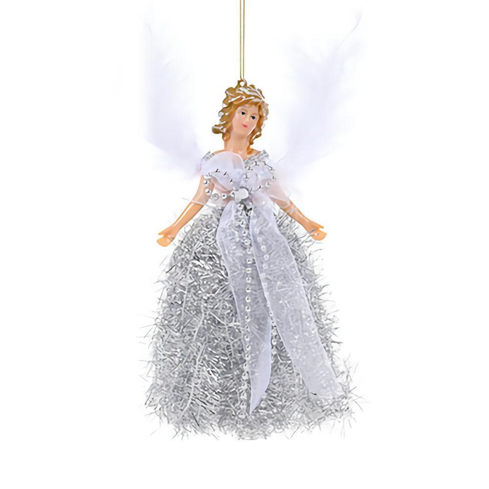 Christmas Plush Standing Angel Pendant Tabletop Ornaments For home Use Decorate Table Top Christmas Tree: Light Grey