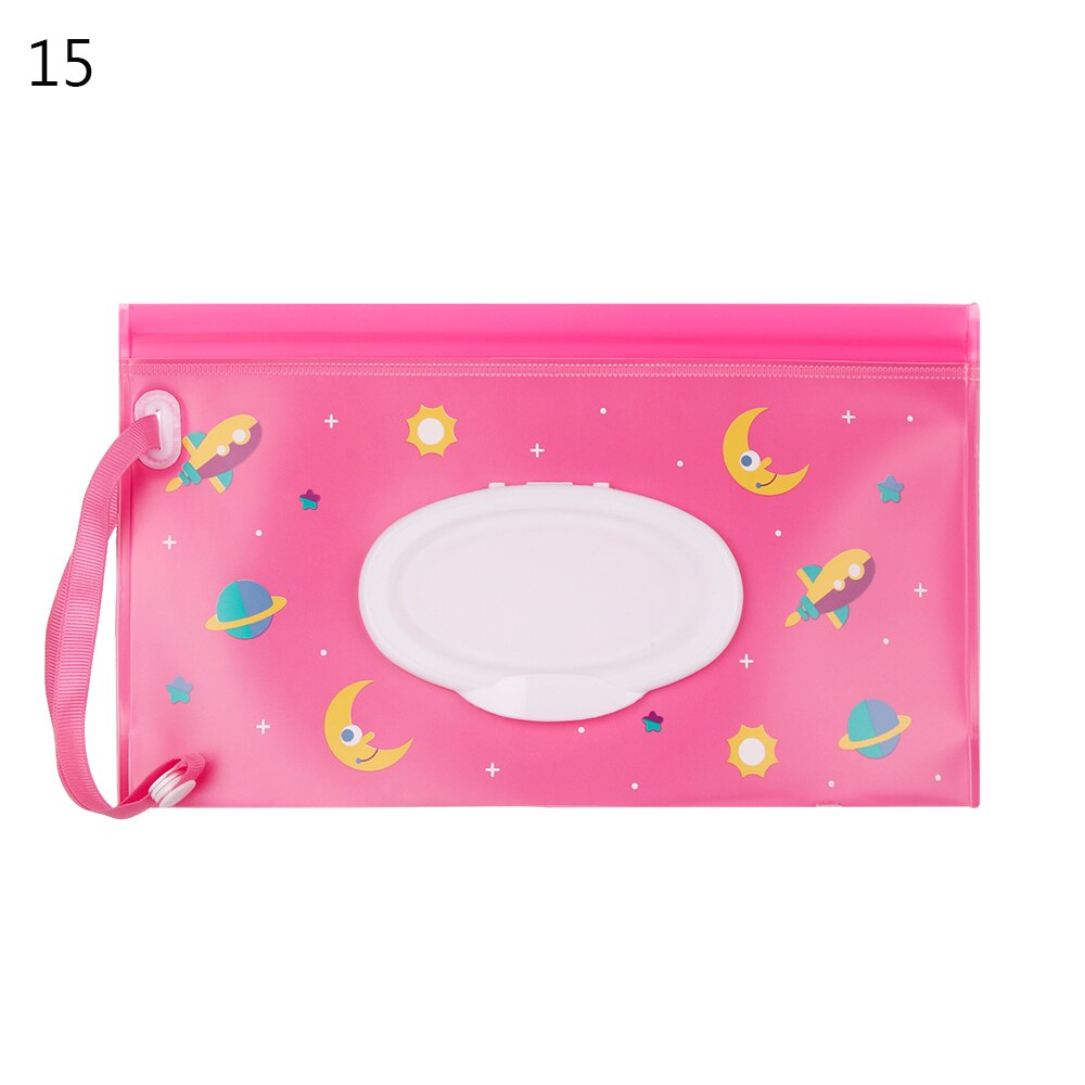 Outdoor Wipes Carrying Case Clutch and Clean Wet Wipes Bag for Stroller Cosmetic Pouch with Easy-Carry Snap-Strap