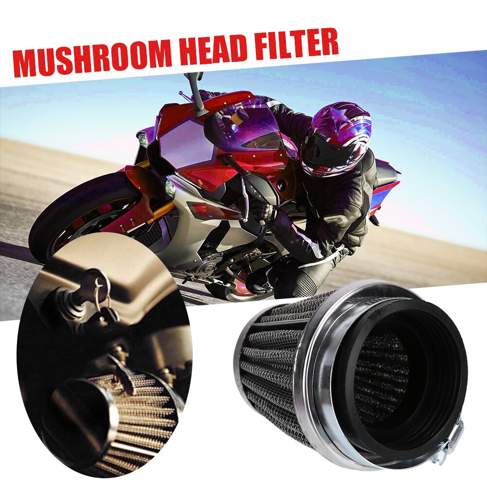 Alloyseed 35Mm 39Mm 48Mm 50Mm Tapered Motorfiets Luchtfilter Paddestoel Hoofd Pod Cleaner Clamp-On pod Luchtfilter