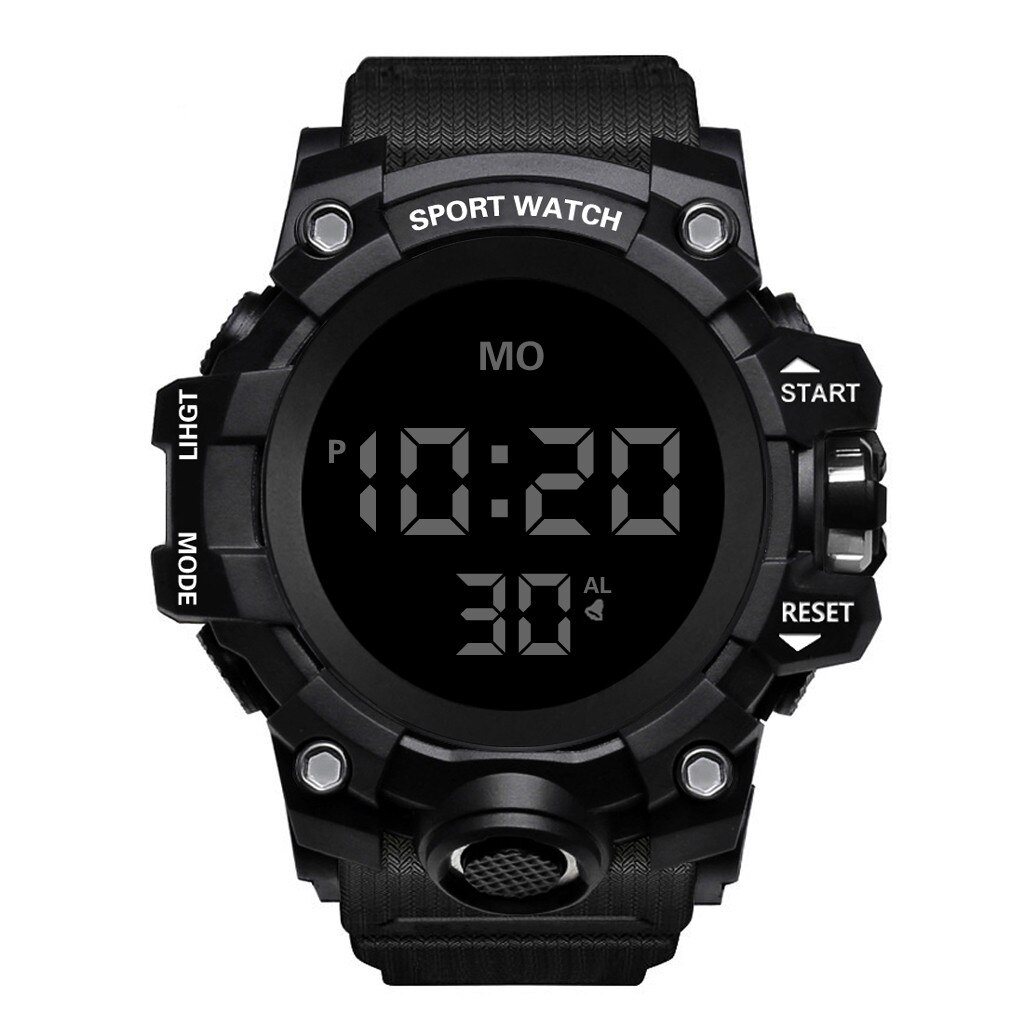 Reloj de pulsera Digital de lujo para hombre, cronómetro digital LED, cronómetro con fecha, deporte, relojes electrónicos al aire libre, reloj Digital para hombre