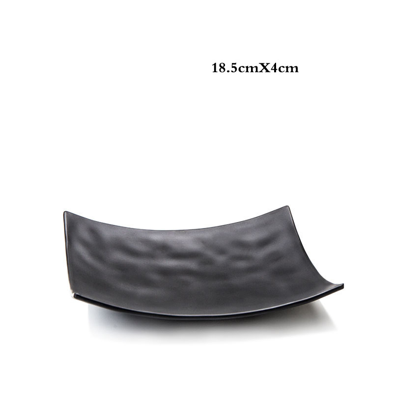 Keukengerei Set Creatieve Zwarte Food Grade Plastic Botplaat Persoonlijkheid Sushi Fruit Dessertbord Restaurant Keukenschotel: WIT