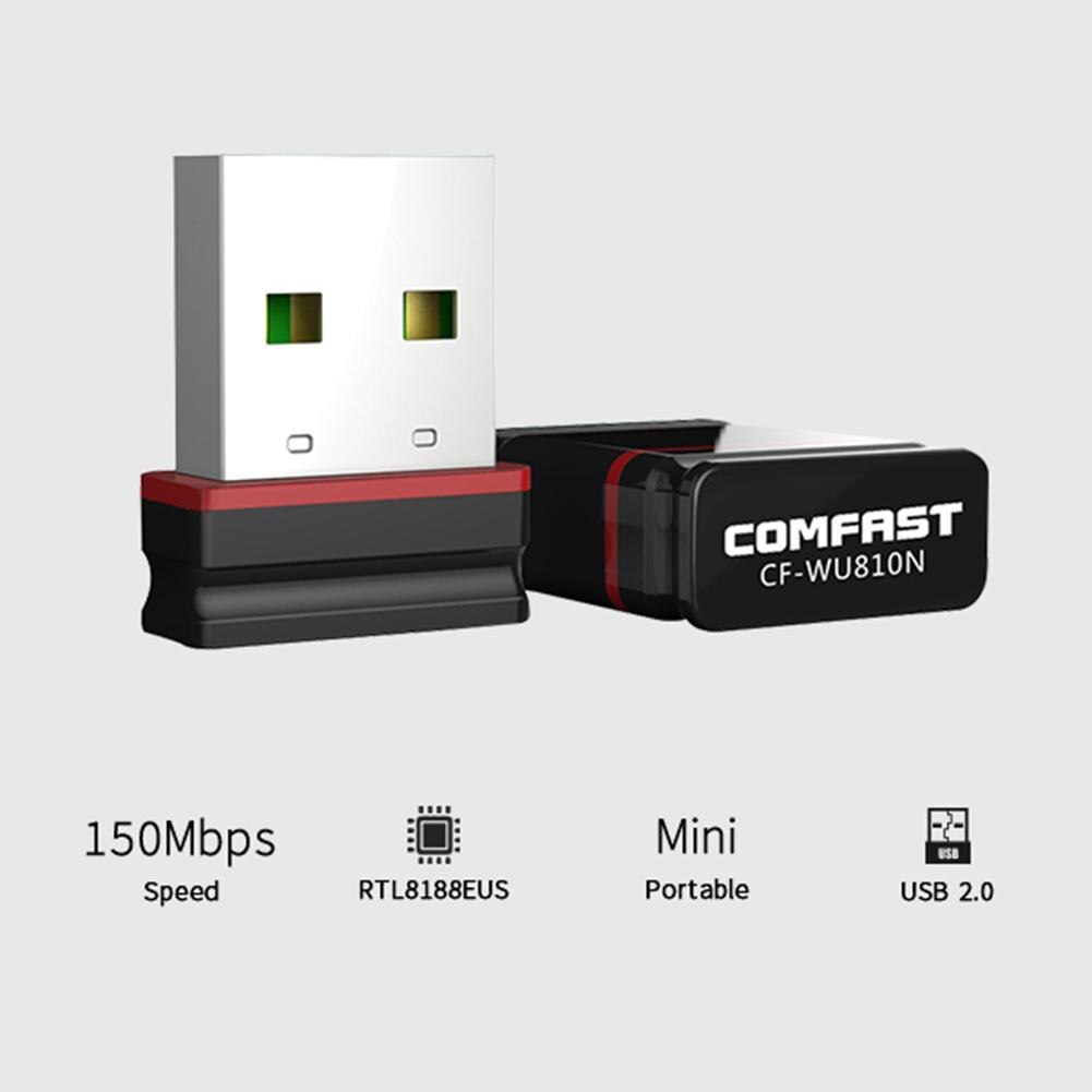 Comfast CF-WU810N 150Mbps Wireless wifi Adapter 2.4G USB2.0 Wifi Receiver Dongle Mini Network LAN Card Built-in Dual Antennas