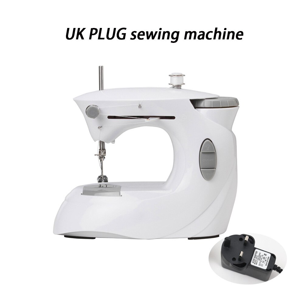 Sewing Machine FootFor Mini Manual Portable Assistant Home Electric Desktop Multi-Function Lockable Button DIY Clothes: UK PLUG