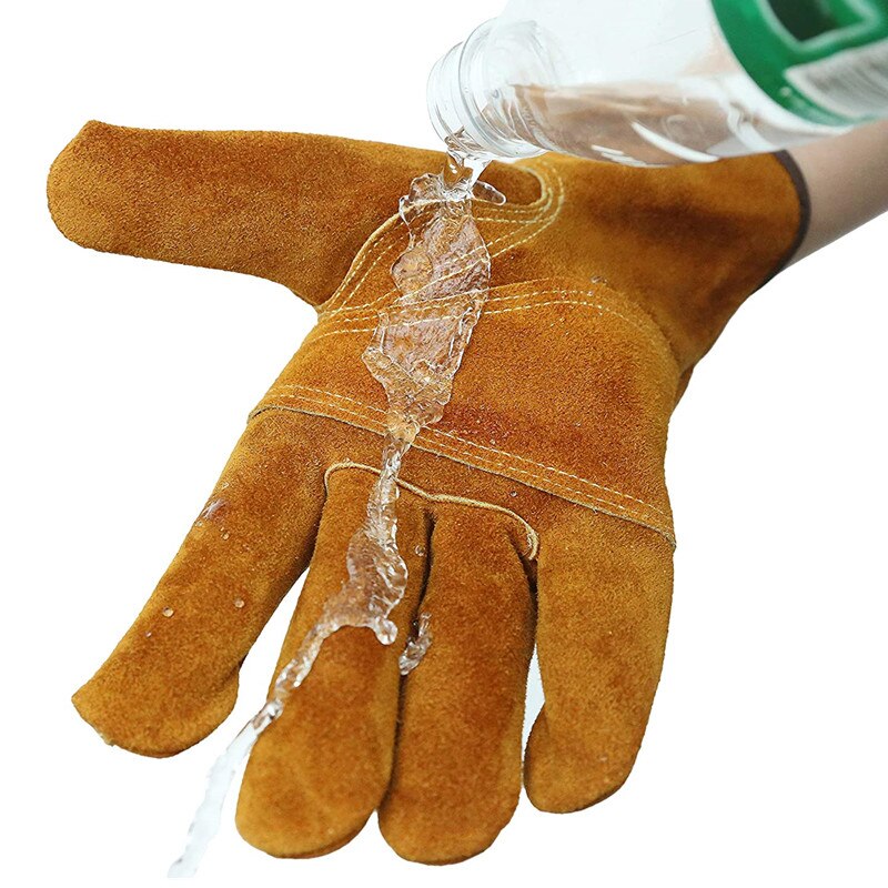 Waterproof Leather Work Gloves Thorn Proof Gardening Gloves Heavy Duty Rigger Gloves for Gardening, Fishing, Construction