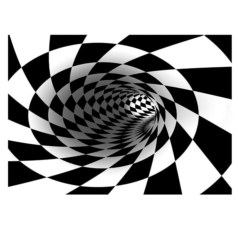Nyligt vortex illusion tæppe 3d fælde effekt udskrivning tæppe soveværelse stue studieværelse gulvmåtte  te889