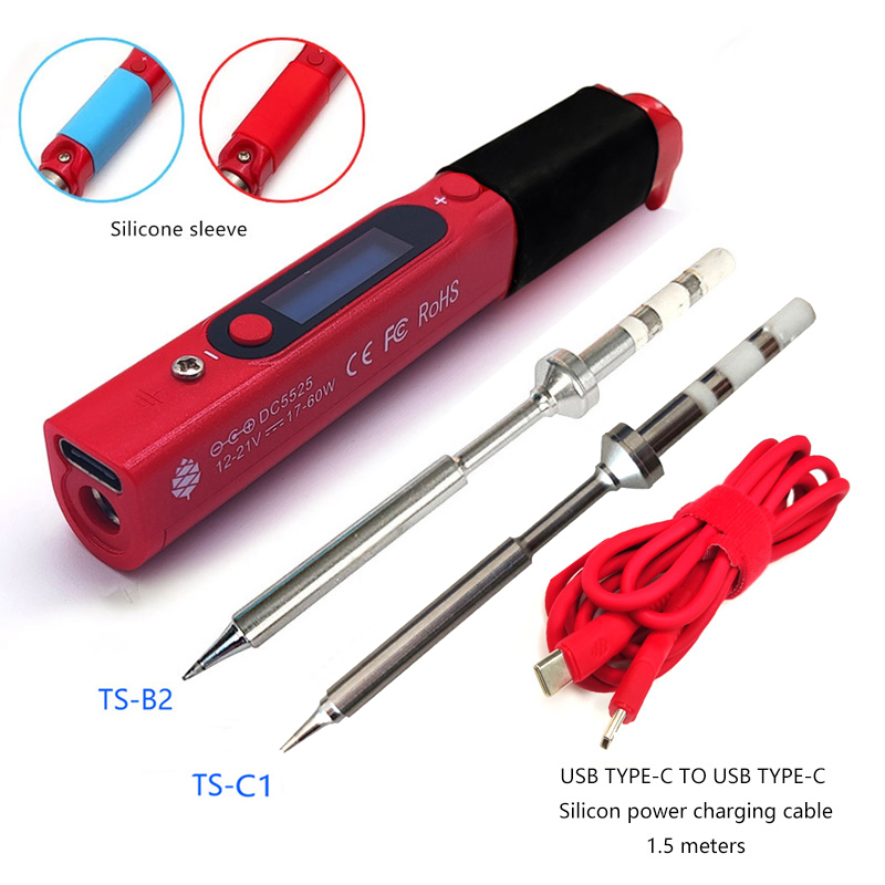 Pine64 Intelligent Portable Mini Smart Soldering Iron With Type-c to Usb C Silicon Power Charging Cable For Pinecil-bb2