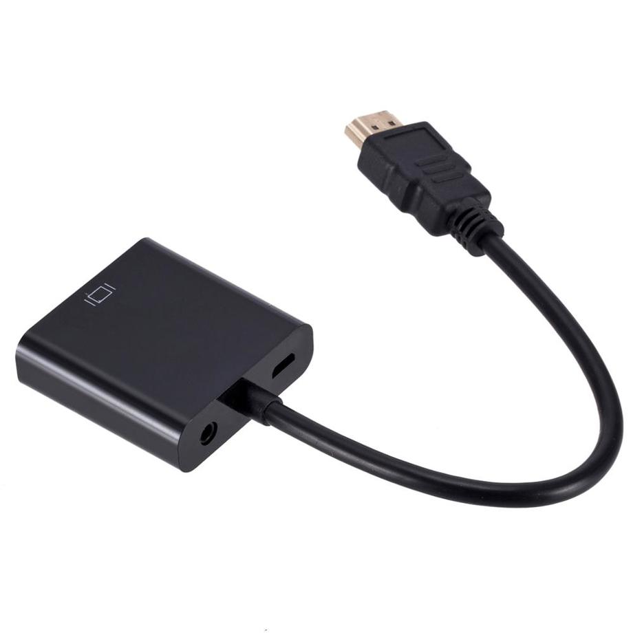 Grwibeou Hdmi Naar Vga Adapter Male Naar Famale Converter 1080P Digitale Naar Analoge Video Audio Voor Pc Laptop Tablet hdmi Naar Vga