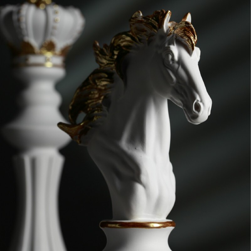 Harpiks sort skak dronning konge hest ornament ornament