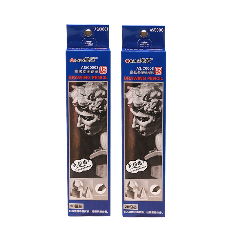 12/box 2B pencil hexagonal wooden pencil exam special student beginner painting writing graphite pencil