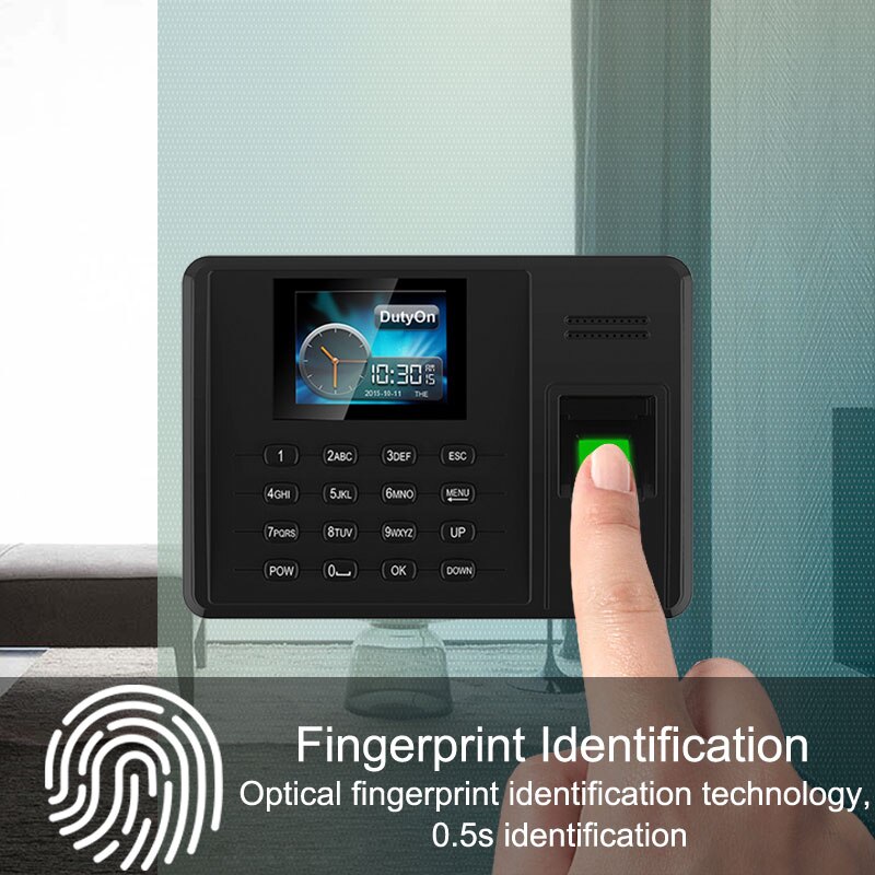 Eseye Attendance System Fingerprint TCPIP USB Password Office Time Clock Employee Recorder Device Biometric Time Attendance