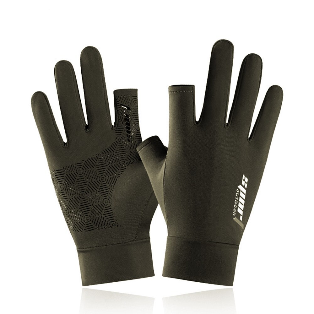 Fishing Catching Gloves Protect Hand Anti-slip Fish Gloves: Sky Blue