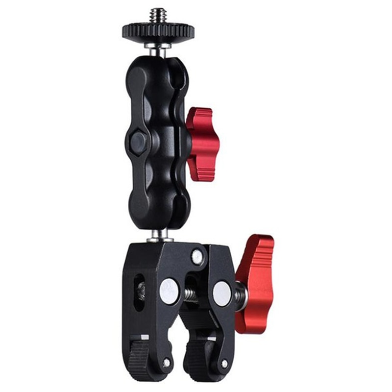 Slr Camera Magic Arm Double Shoe Ball Head Crab Claw Clip Universal Monitor Bracket Ball Head Clamp Super Holder Stand