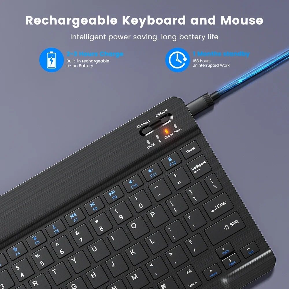 Ultradunne draagbare draadloze Bluetooth Universele Bluetooth-compatibele toetsenborddemper voor Android IOS Ipad Office Library School