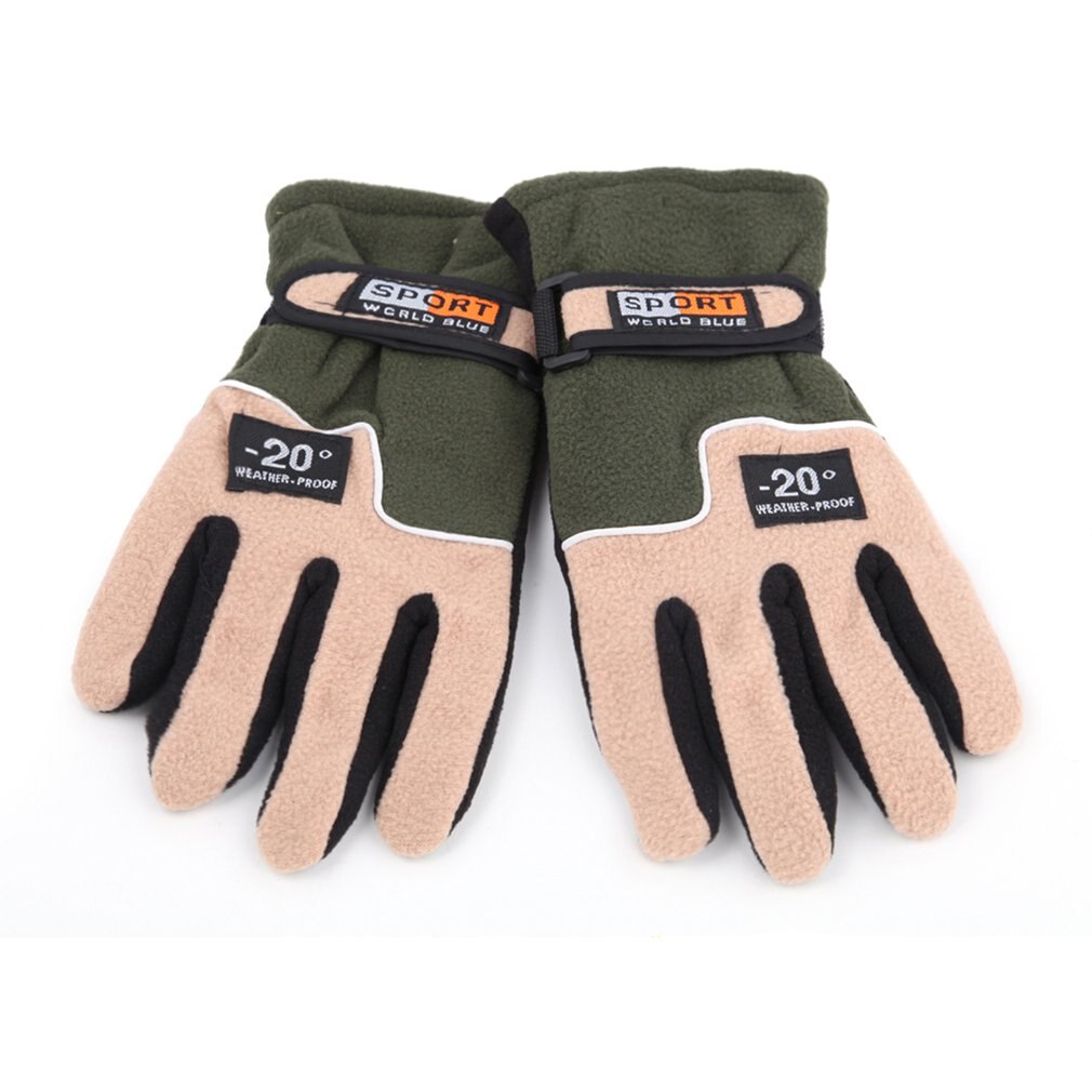 Vinter varmare vindtät full finger män kvinnor sporthandskar unisex motorcykel ridning skidhandskar snö snowboard skidhandskar: 3 armégrön