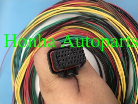 1 Pcs Kabelboom Motec/Haltech Ecu 34 Pin Vrouwelijke Connector Dta S60 & S80 Kabelboom met Draad Of Zonder Draad: 1 pcs wire harness