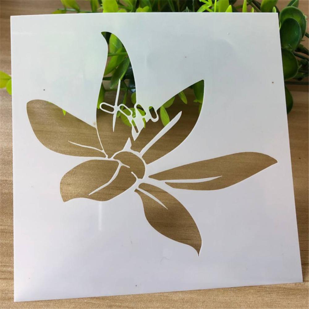 Flower series spray pattern children's hand copy newspaper hollow template student DIY painting graffiti coloring tool: 1