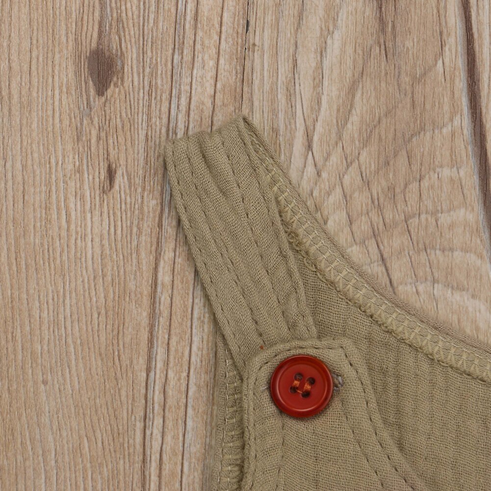 Katoenmix peuter baby jongen meisje kleding romper katoen linnen overall jumpsuit ouftit casual baby overalls match streetwear