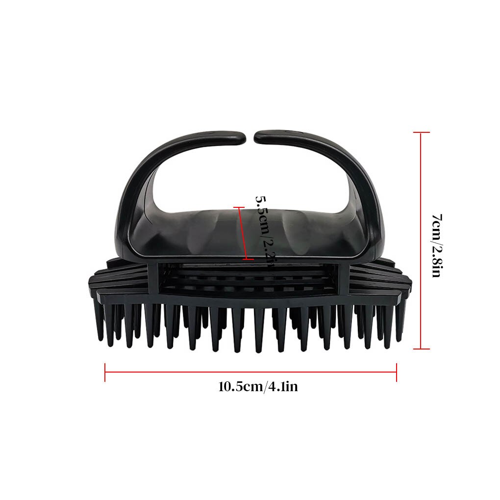Silicone Hair Comb Head Body Shampoo Scalp Massage Brush Comb Hair Washing Comb Shower Brush Bath Spa Slimming Massage Brush: Blue
