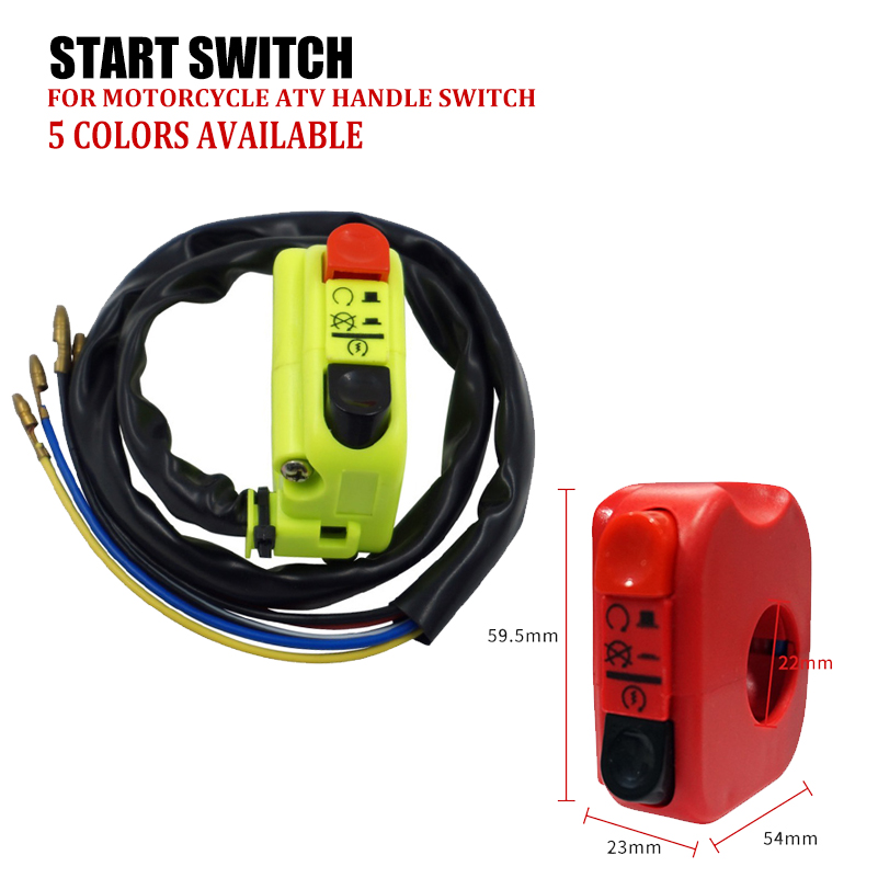Universal Start Stop On Off Button Handlebar Motorcycle Mount Side Right Switch ATV Motor Bike Accessories Parts