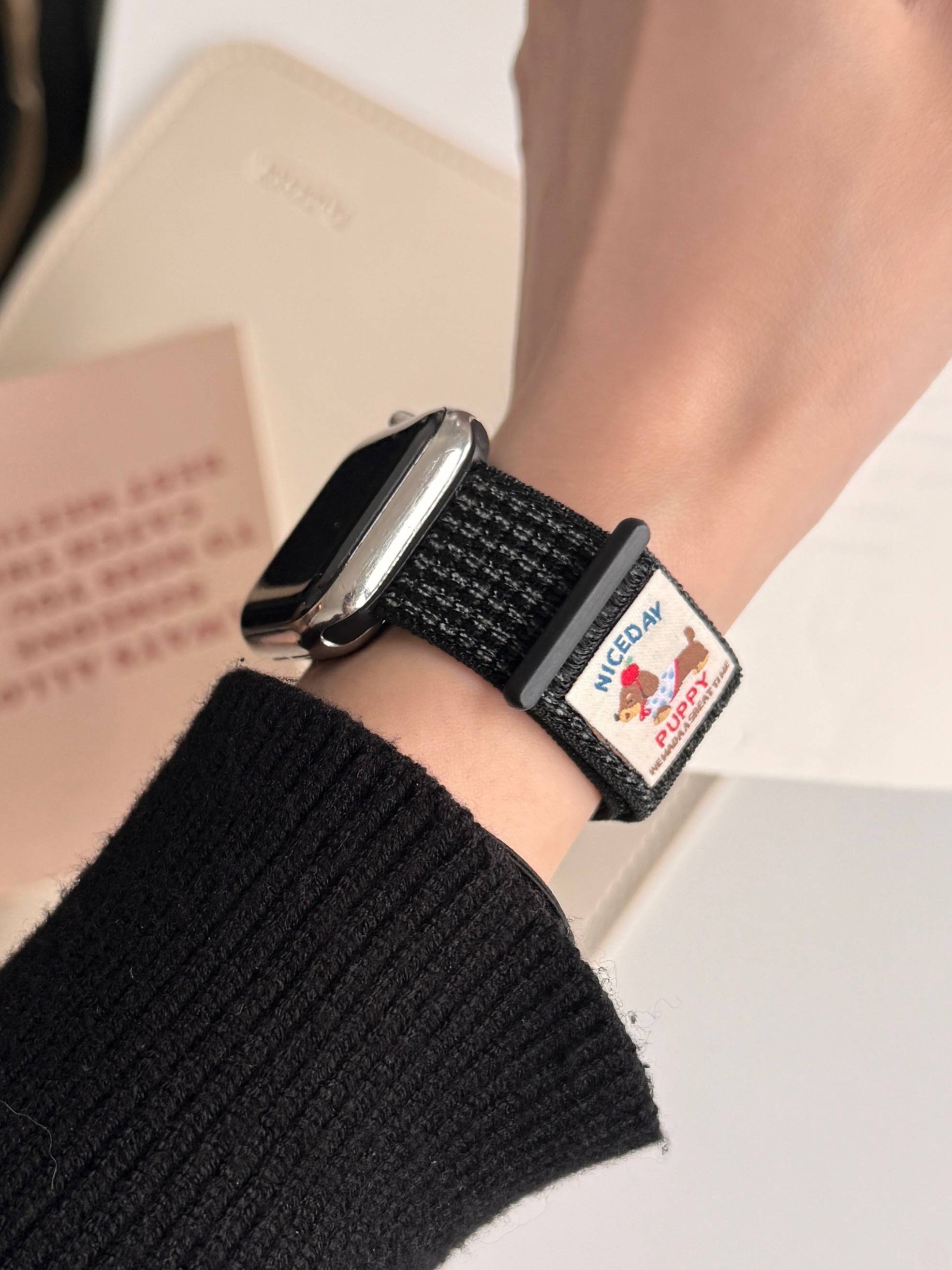 Nylonrem til apple watch-rem iwatch serie 10 9 8 7 6 5 4 se ultra 2 49mm/46/45/44/42/40/38mm armbånd armbånd urrem