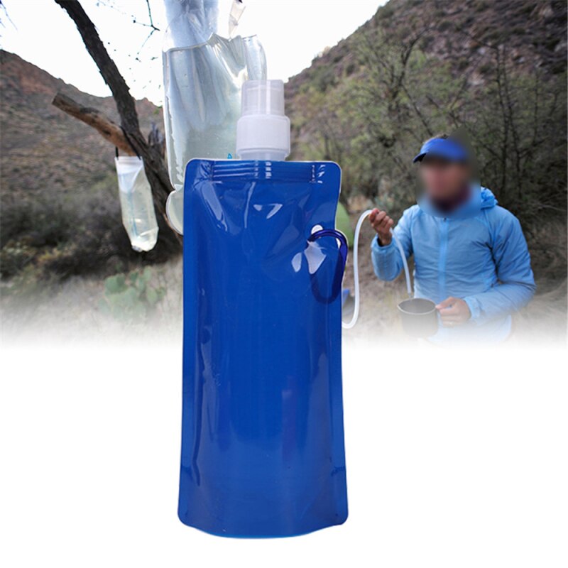 500-1000Ml Fiets Waterfles Herbruikbare Water Gewicht Tas Voor Wandelen Outdoor Camping Bergbeklimmen Adventure