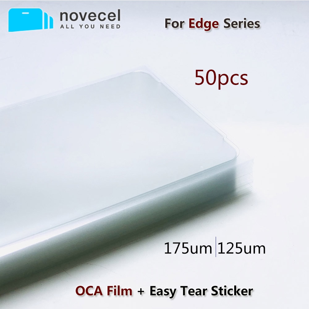 50pcs 125um OCA Optical Clear Adhesive For Samsung Galaxy S20 S10 S8 S9 Note 8 9 10 Plus OCA Glue LCD Touch Glass Film
