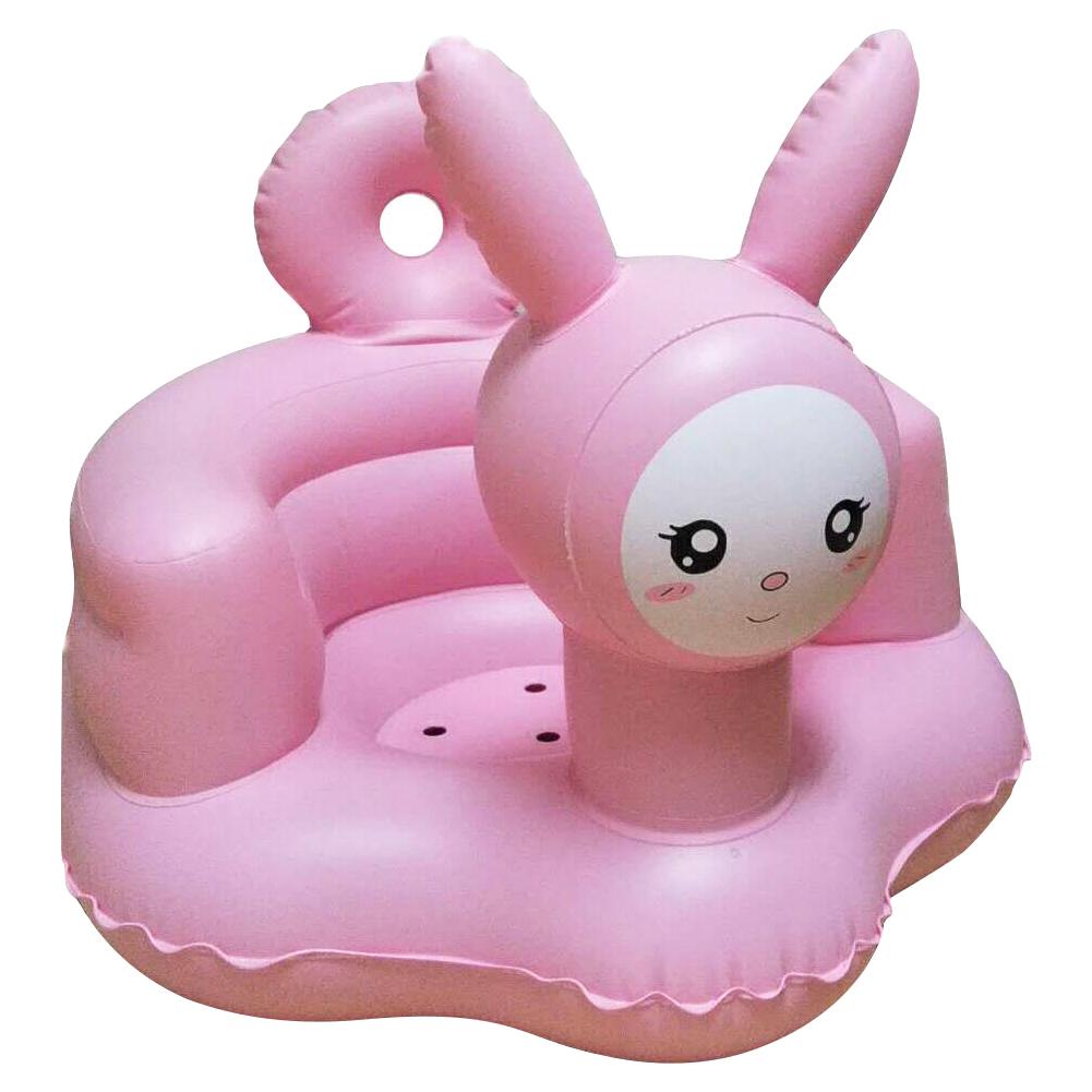 Pink Rabbit Baby Inflatable Sofa Seat Baby Learning Chair BB Dining Chair Portable Multifunctional Bath Stool Baby Supplies