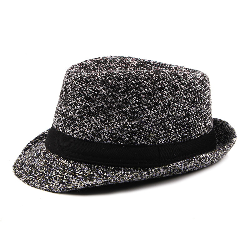 Faringoto Cashmere Vilt Hoeden voor Mannen en Vrouwen Jazz Hoeden Brede Rand Modieuze Vierkante Lint Hoeden Grote Rand Hoeden, Beige, L