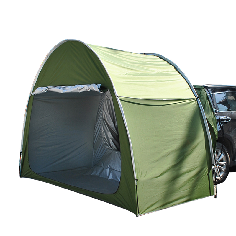 Auto-achtertent met vloer, SUV-achtertentstandaard, vrij Hatchback-tent, royale verticale hoogte, betrouwbaar in alle elementen: green