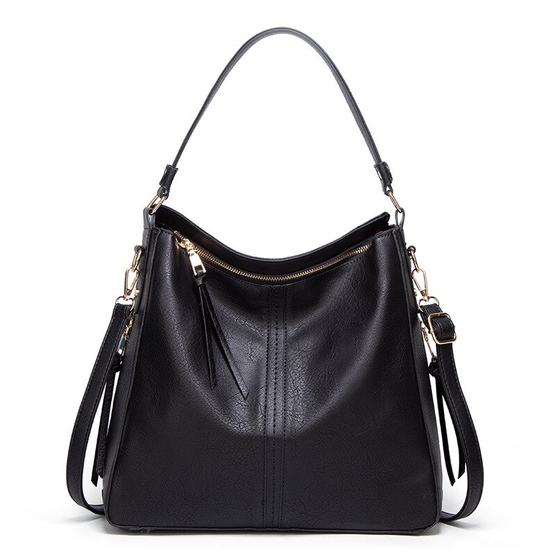 Schoudertassen Voor Vrouwen Lederen Handtassen Vrouwen Luxe Handtassen Vrouwen Tassen Crossbody Tassen Handtassen: Black