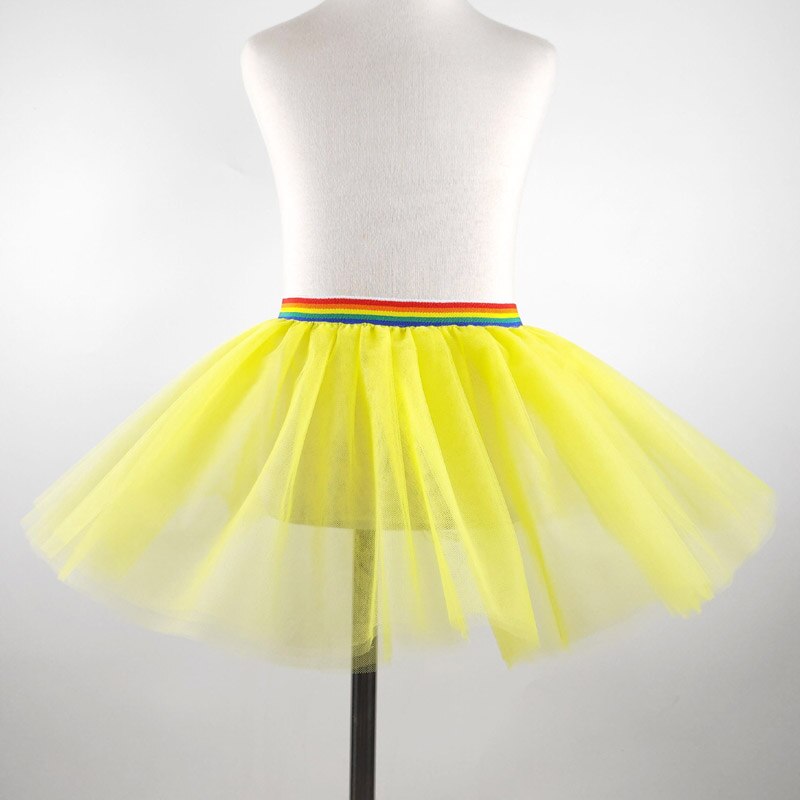 Orange skirt Baby Girls Tutu Skirt Ballerina Pettiskirt Fluffy Children Ballet Skirts Party Dance Princess Girl Tulle clothes: Yellow / 100-120CM