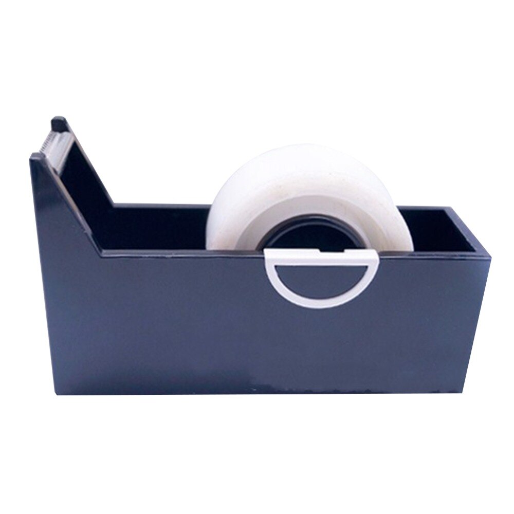 Square Plastic Tape Seat Tape Holder Office Tape Dispenser Desktop With Tape Cutter Supplies For School Home Office