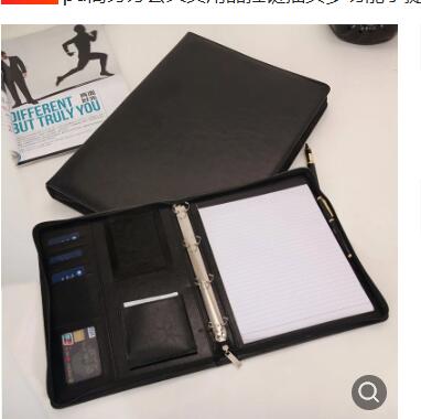 Document Organizer Folder A4 File 4 Rings Binder Business Office Zipper Portable Bag with Calculator Fathers Day Stationery: A