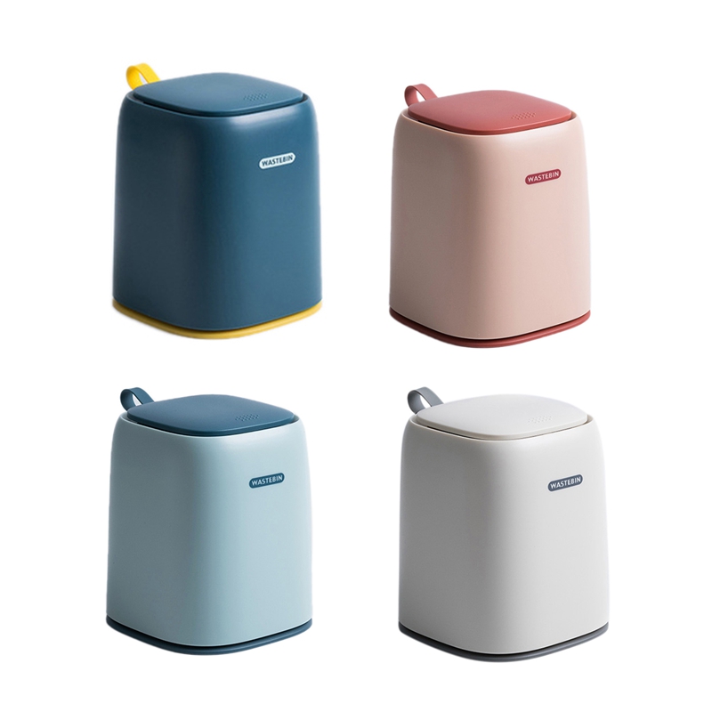 Mini Small Waste Bin Desktop Garbage Trash Can Plastic Home Office Table Dustbin Basket Sundries Barrel Box