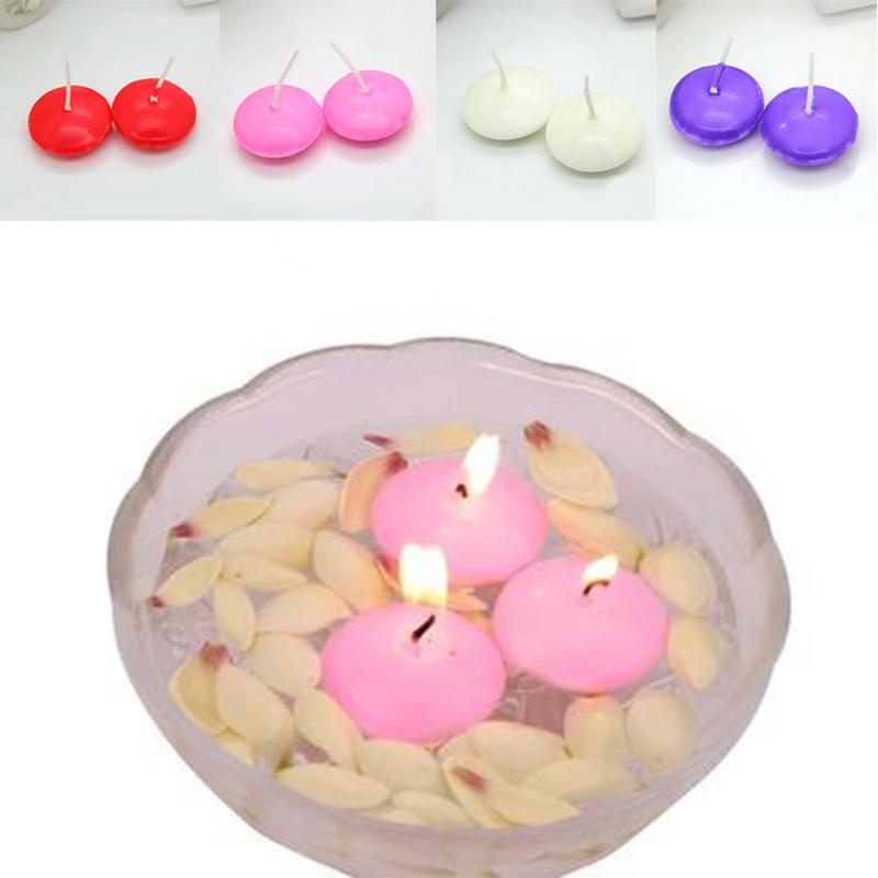 10 unids/lote de velas flotantes, disco de agua romántico redondo, decoración para bodas, fiestas, hogar #2
